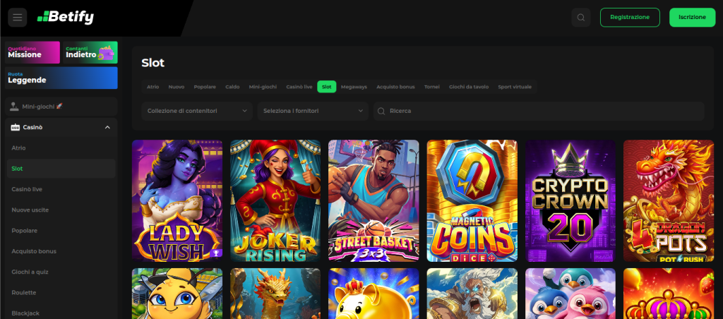 Codice promo Betify
gioco da casinò